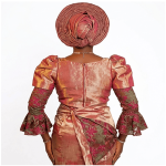 wedding dress, burnt orange, valuable gift, bridal gown, African dress, ball, engagement dress
